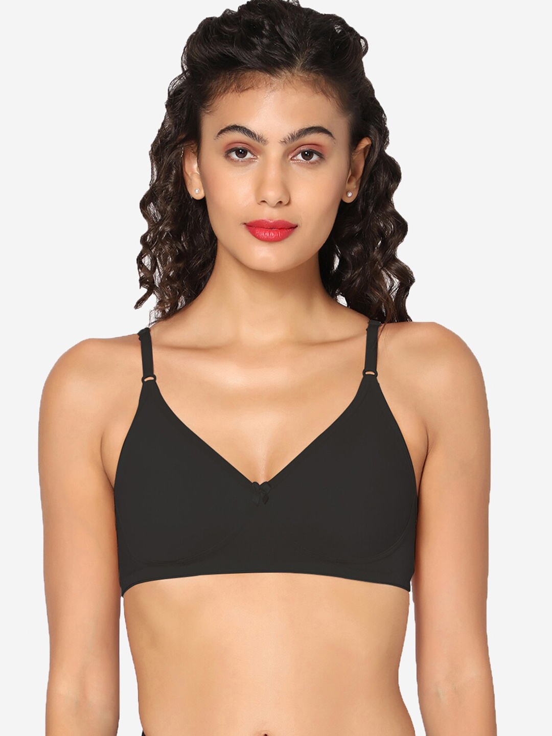 

In Care Full Coverage Pure Cotton T-shirt Bra With All Day Comfort, Black