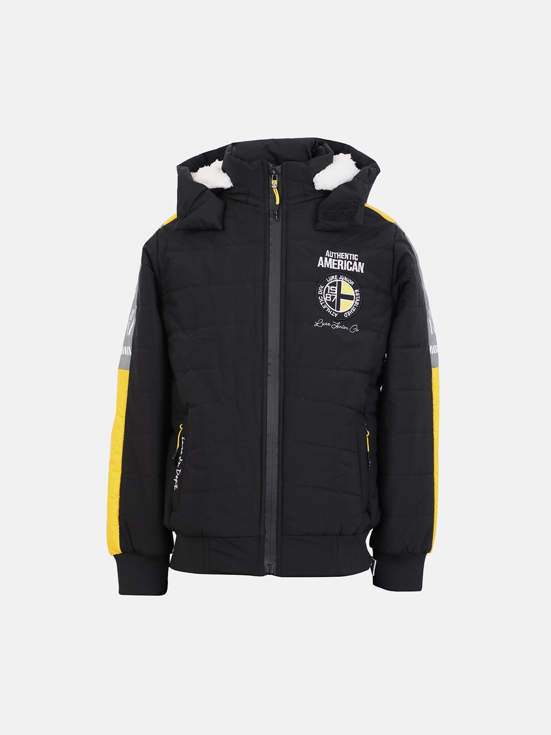 

CHKOKKO Boys Hooded Puffer Jacket, Black
