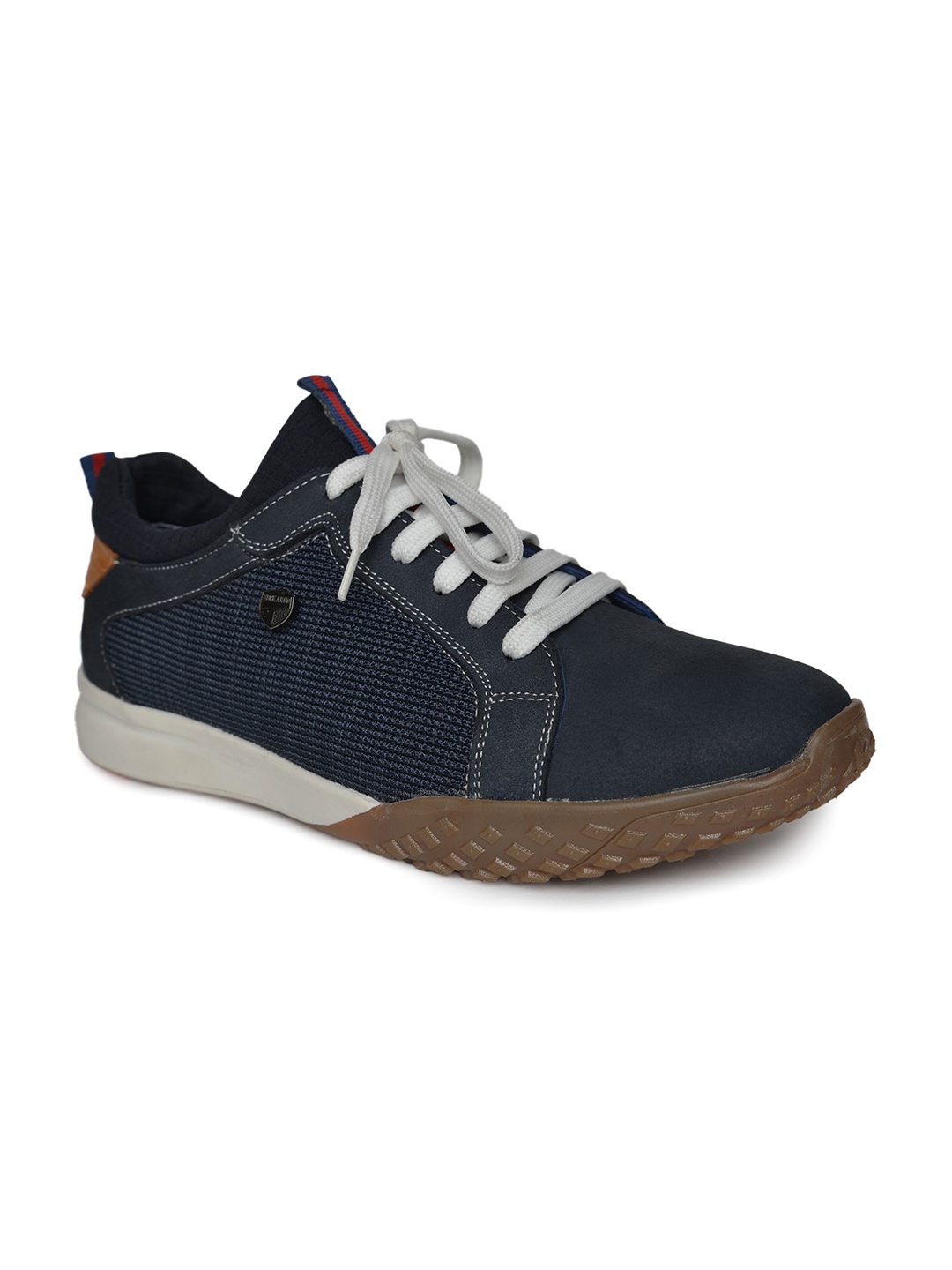 

Buckaroo Men Textured Leather Sneakers, Navy blue