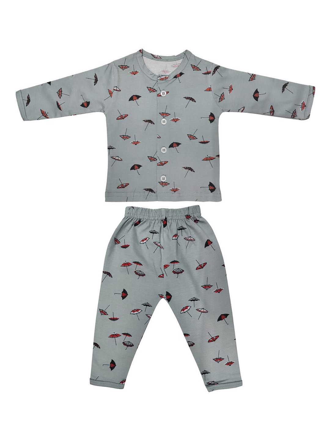 

Zoom Minimondo Kids Conversational Printed Pure Cotton Shirt With Pyjamas, Grey