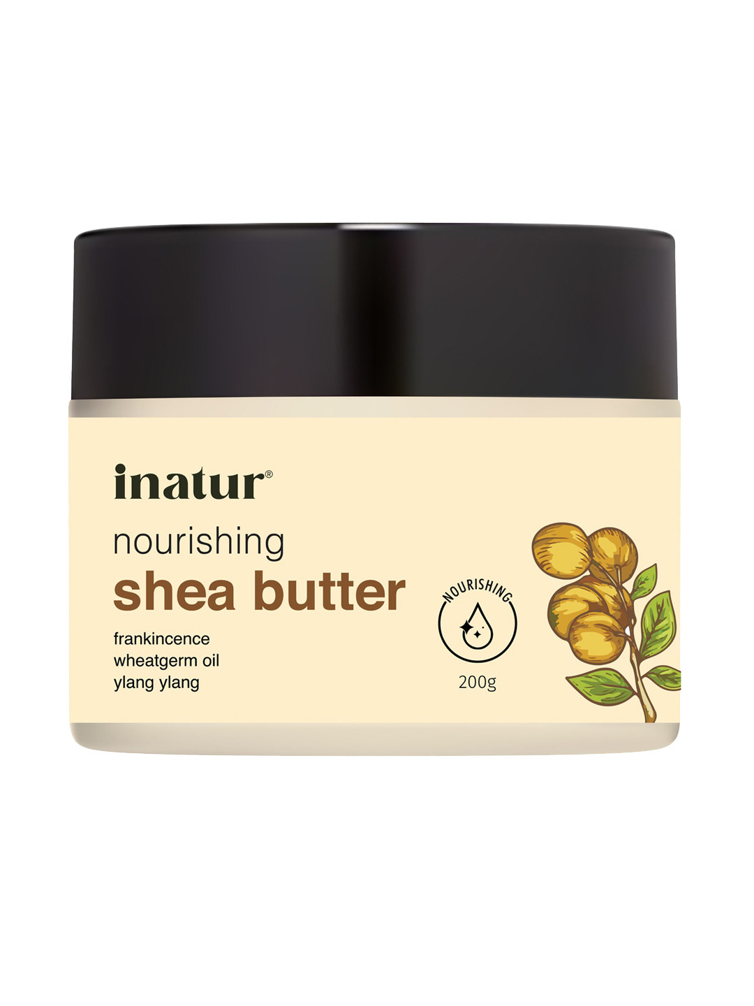 

Inatur Nourishing Shea Butter for Dry Skin With Frankincence & Wheatgerm Oil - 200g, Beige