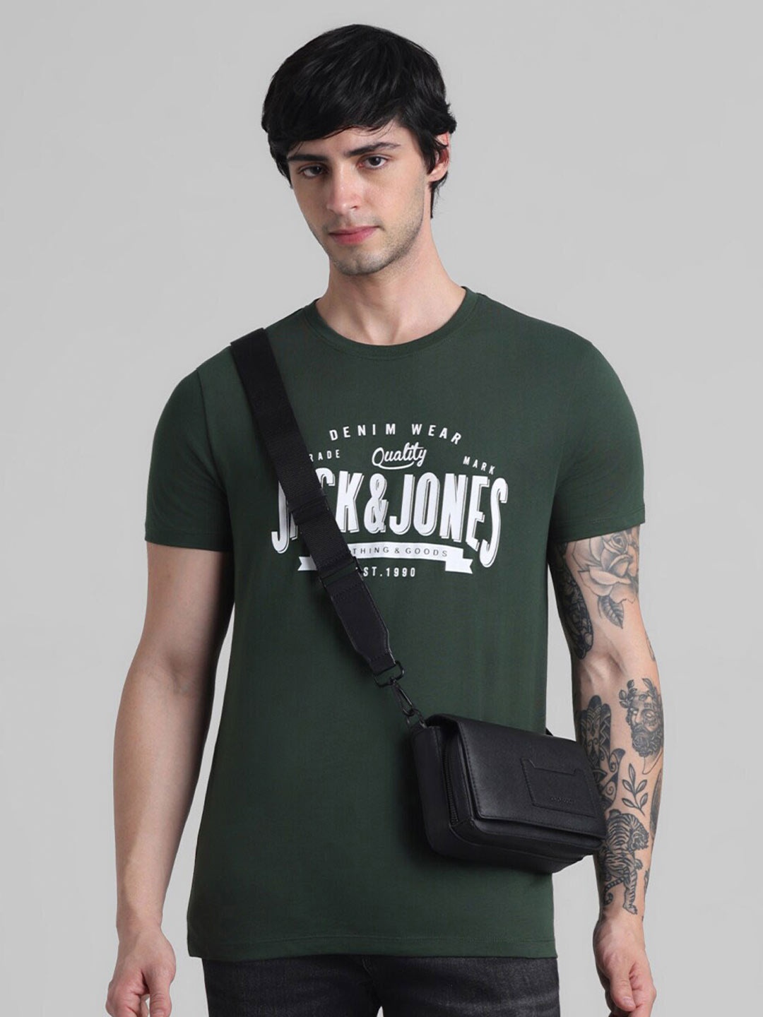 

Jack & Jones Typography Printed Slim Fit T-shirt, Green