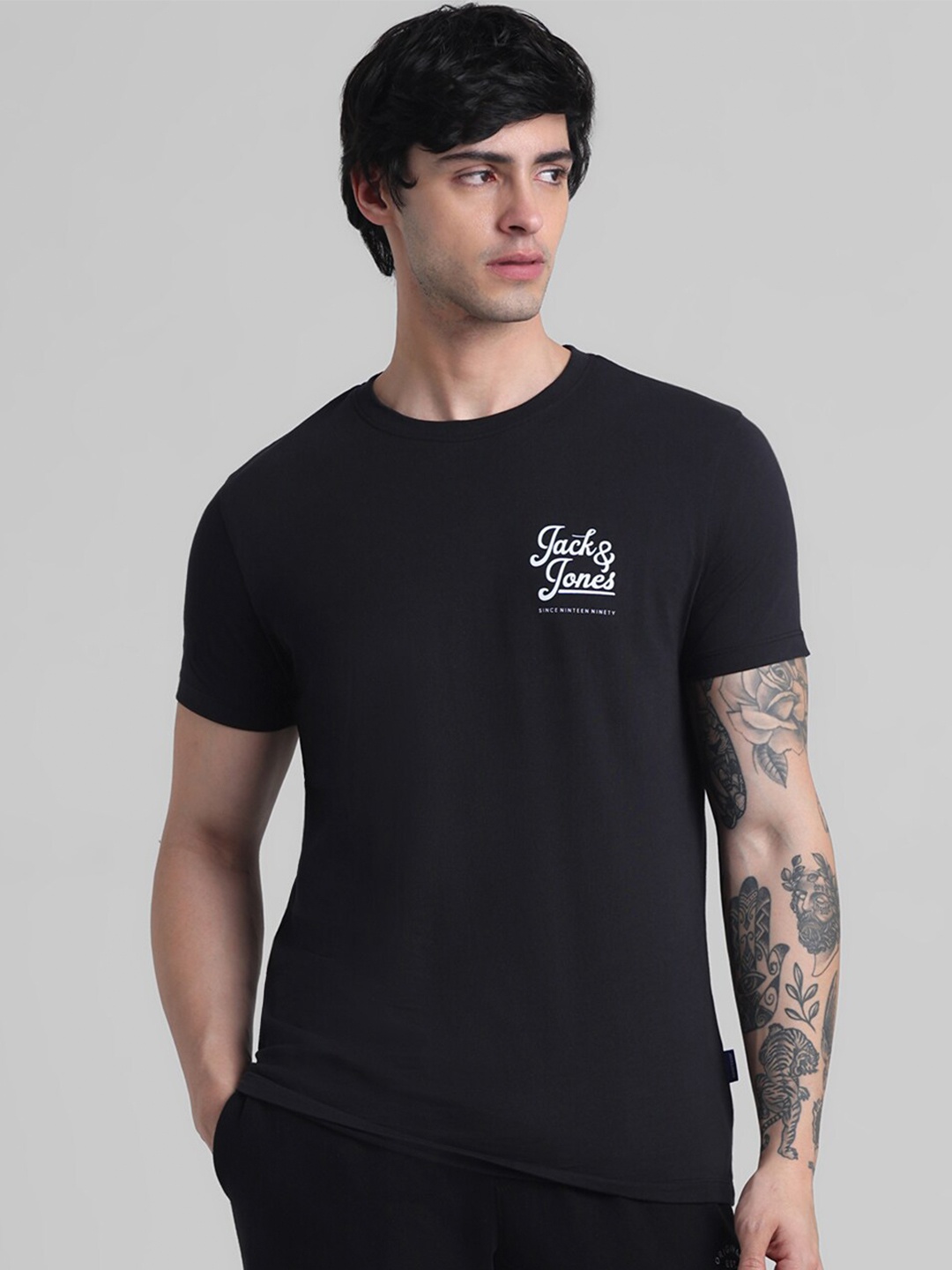 

Jack & Jones Slim Fit Pure Cotton T-shirt, Black