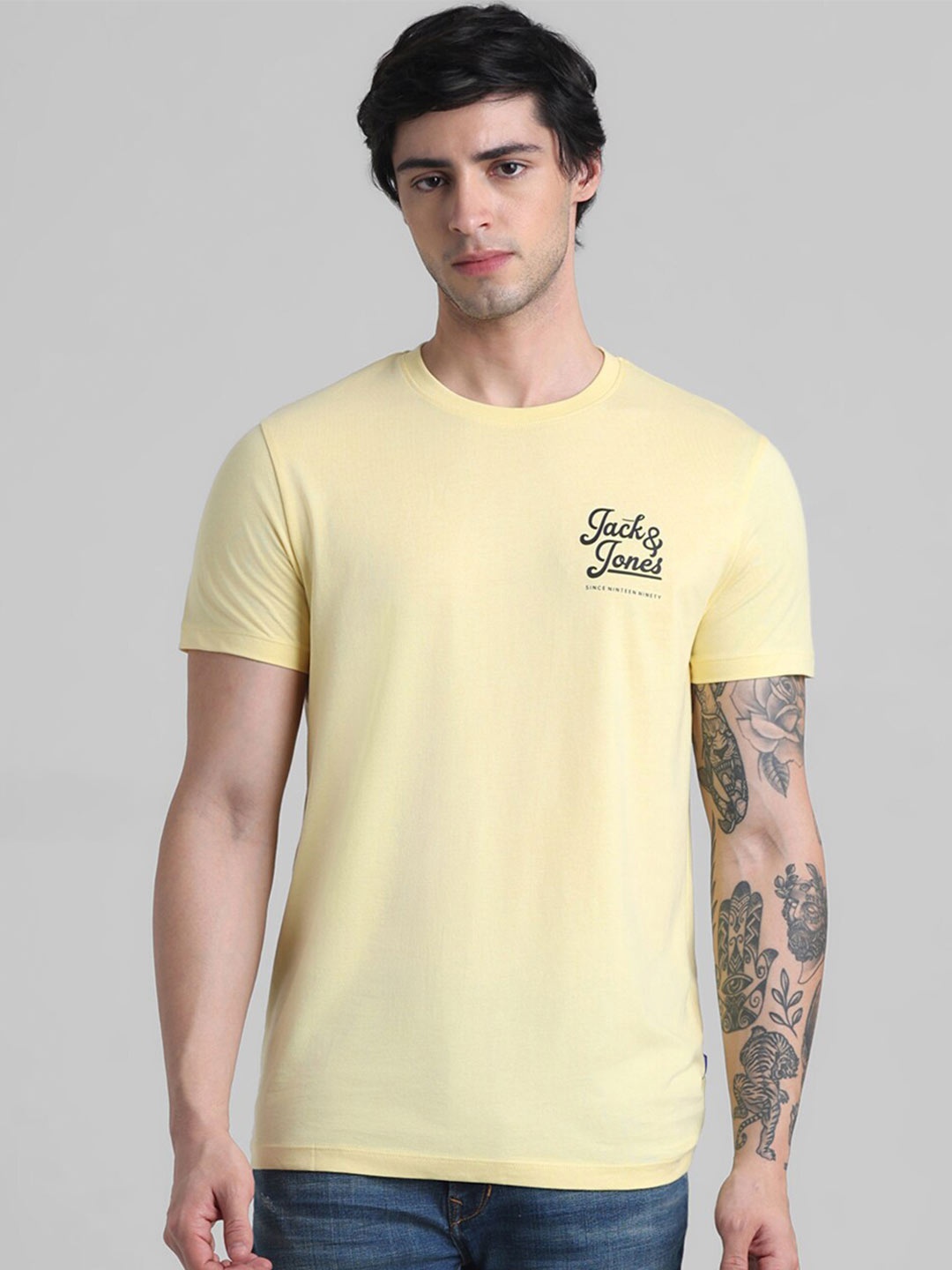

Jack & Jones Slim Fit Pure Cotton T-shirt, Yellow
