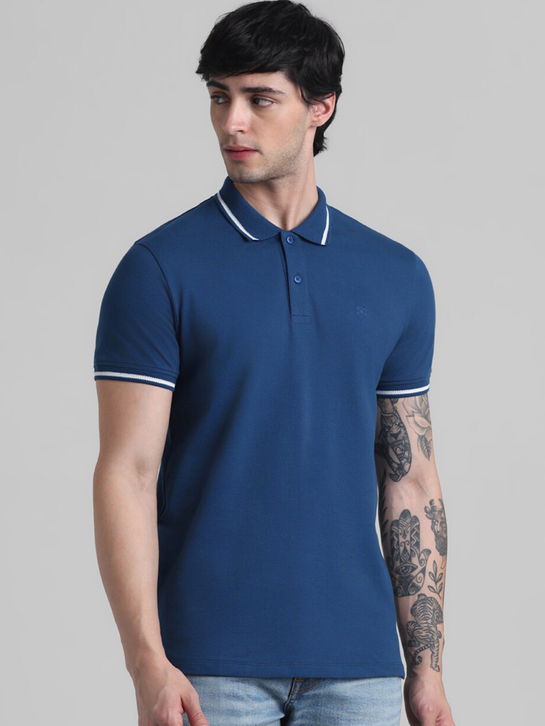 

Jack & Jones Polo Collar Slim Fit T-shirt, Blue