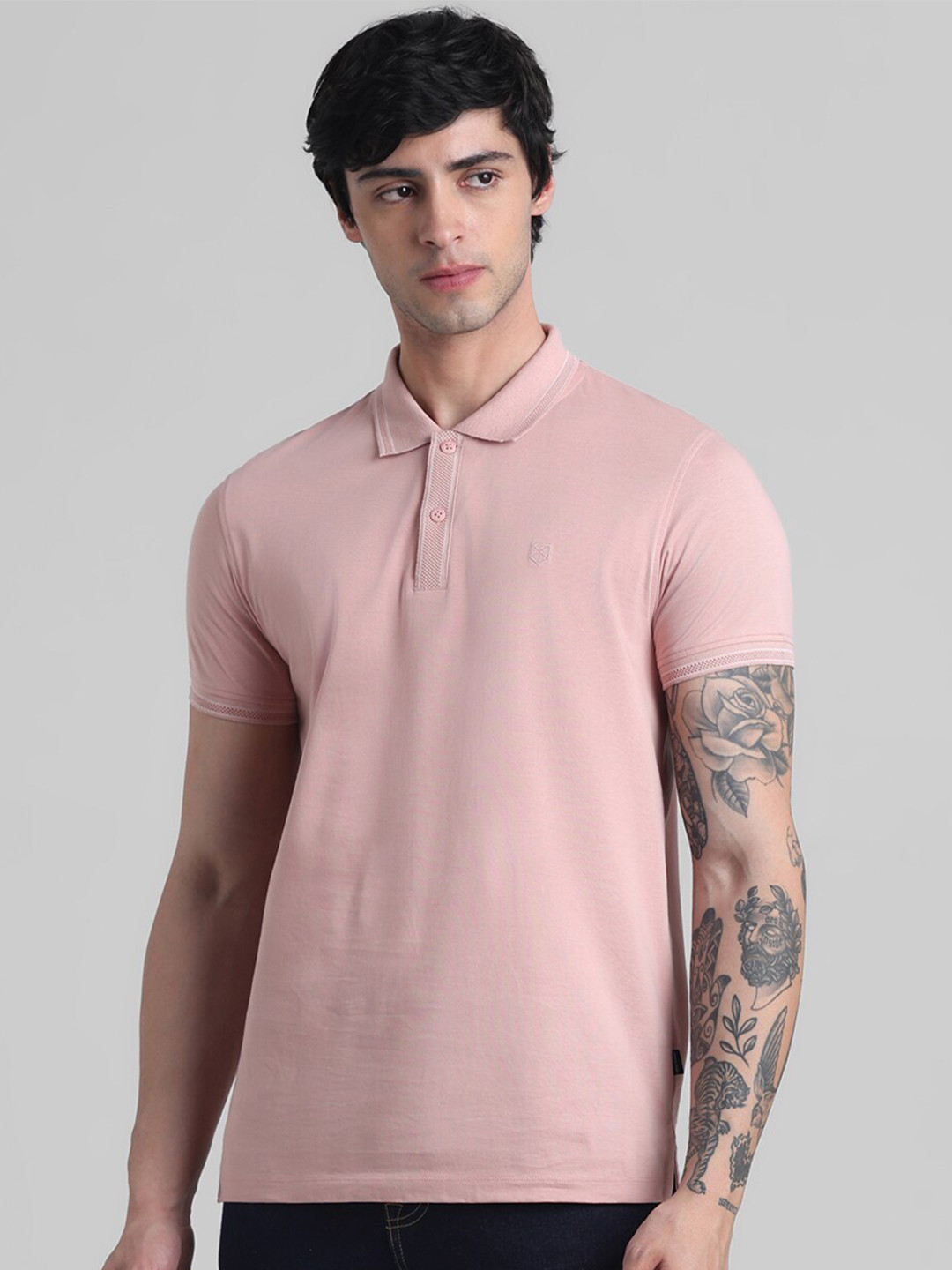 

Jack & Jones Polo Collar Slim Fit T-shirt, Pink