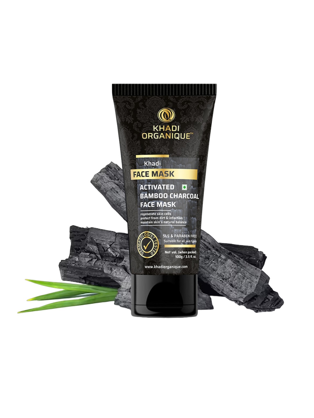 

Khadi Organique Activated Bamboo Charcoal Face Mask - 100g, Na