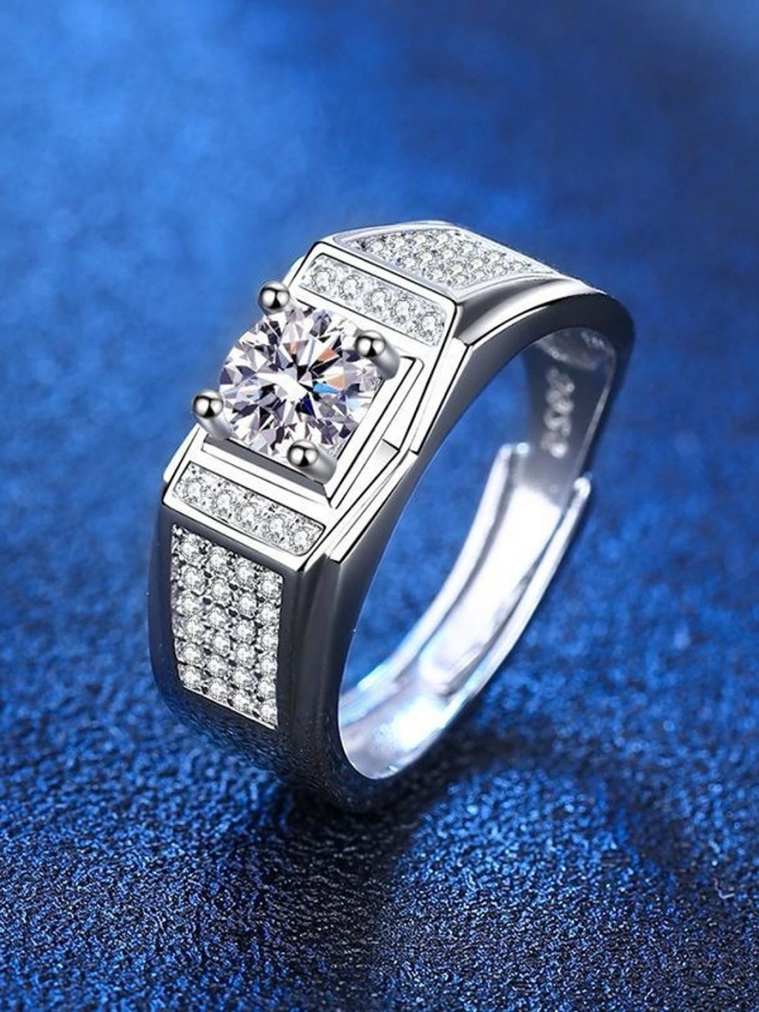 

MYKI Men Silver Plated Stainless Steel Finger Ring