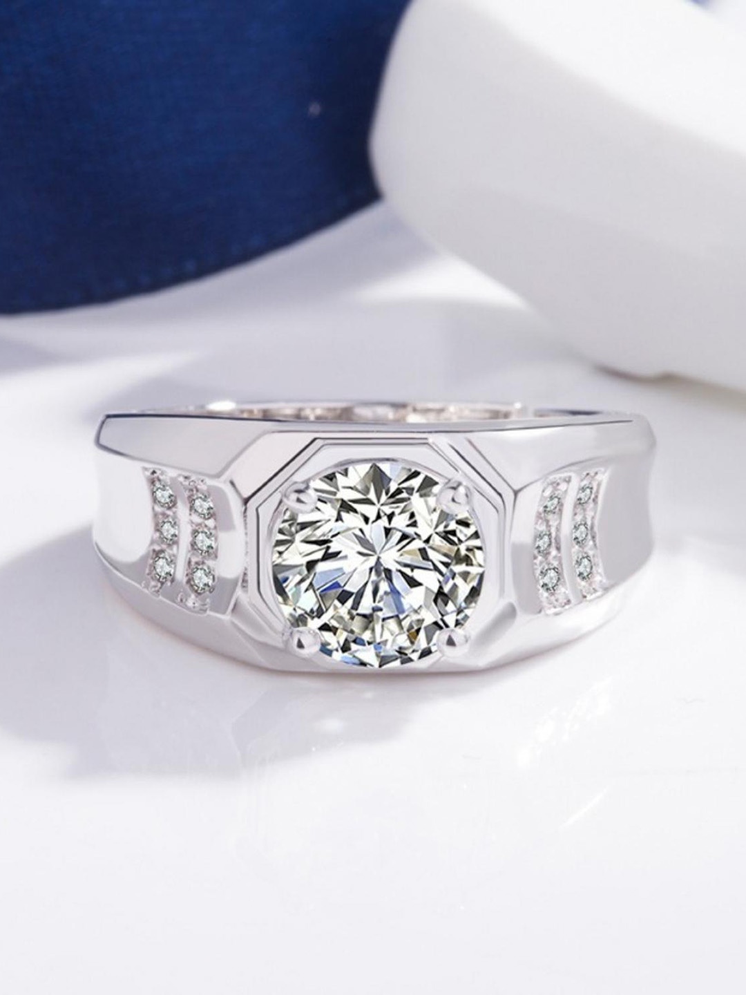 

MYKI Men Silver Plated Stainless Steel Finger Ring