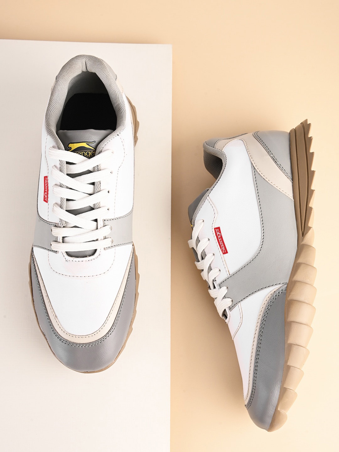 

Slazenger Men Colourblocked Comfort Insole Sneakers, White
