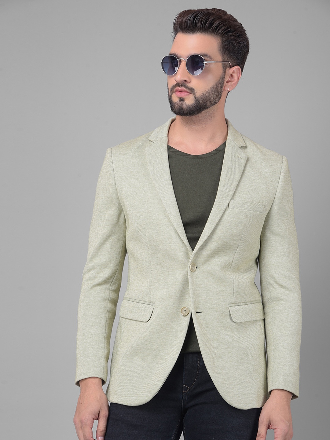 

Crimsoune Club Single Breasted Casual Blazer, Olive