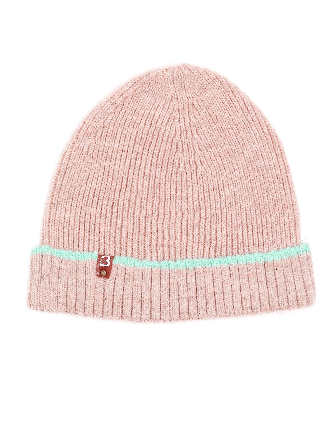 

Bharatasya Women Self Design Acrylic Beanie, Pink