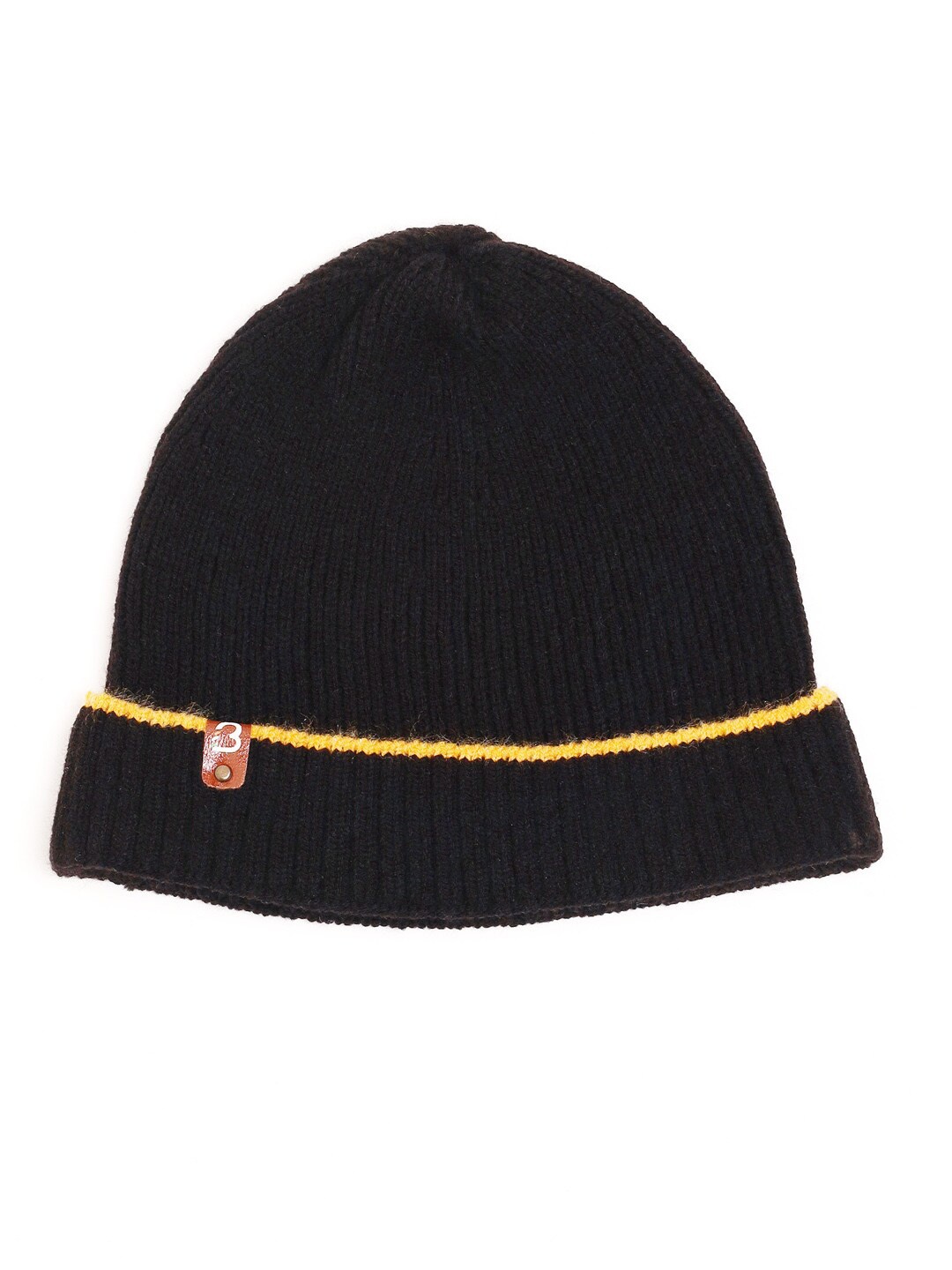 

Bharatasya Women Self Design Acrylic Beanie, Black