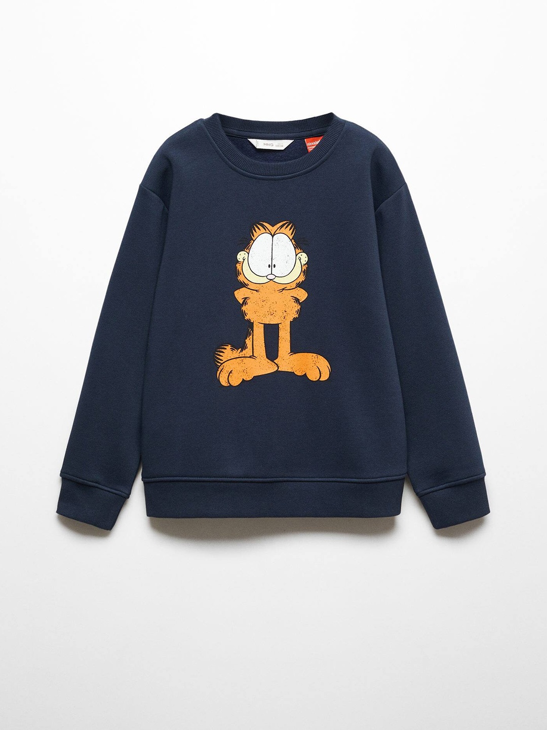 

Mango Kids Boys Garfield Printed Round Neck Sweatshirt, Navy blue
