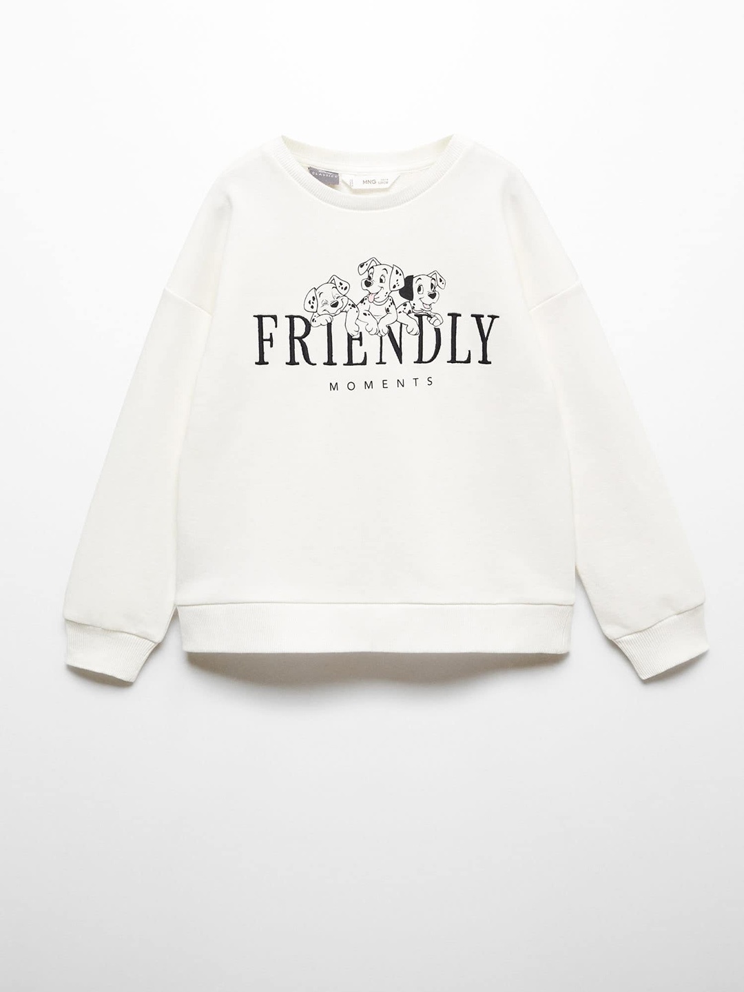 

Mango Kids Girls 101 Dalmatians Printed Pure Cotton Sweatshirt, White