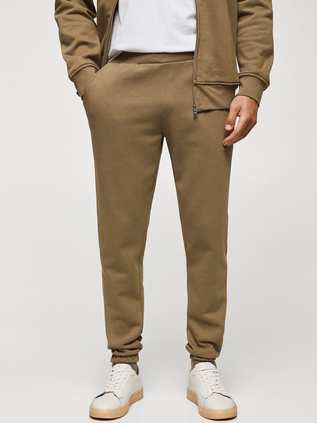 

MANGO MAN Regular Fit Joggers, Khaki