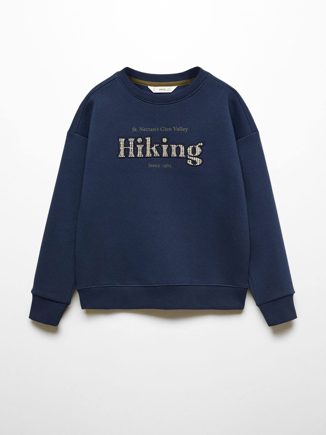 

Mango Kids Boys Typography Printed Sweatshirt, Navy blue