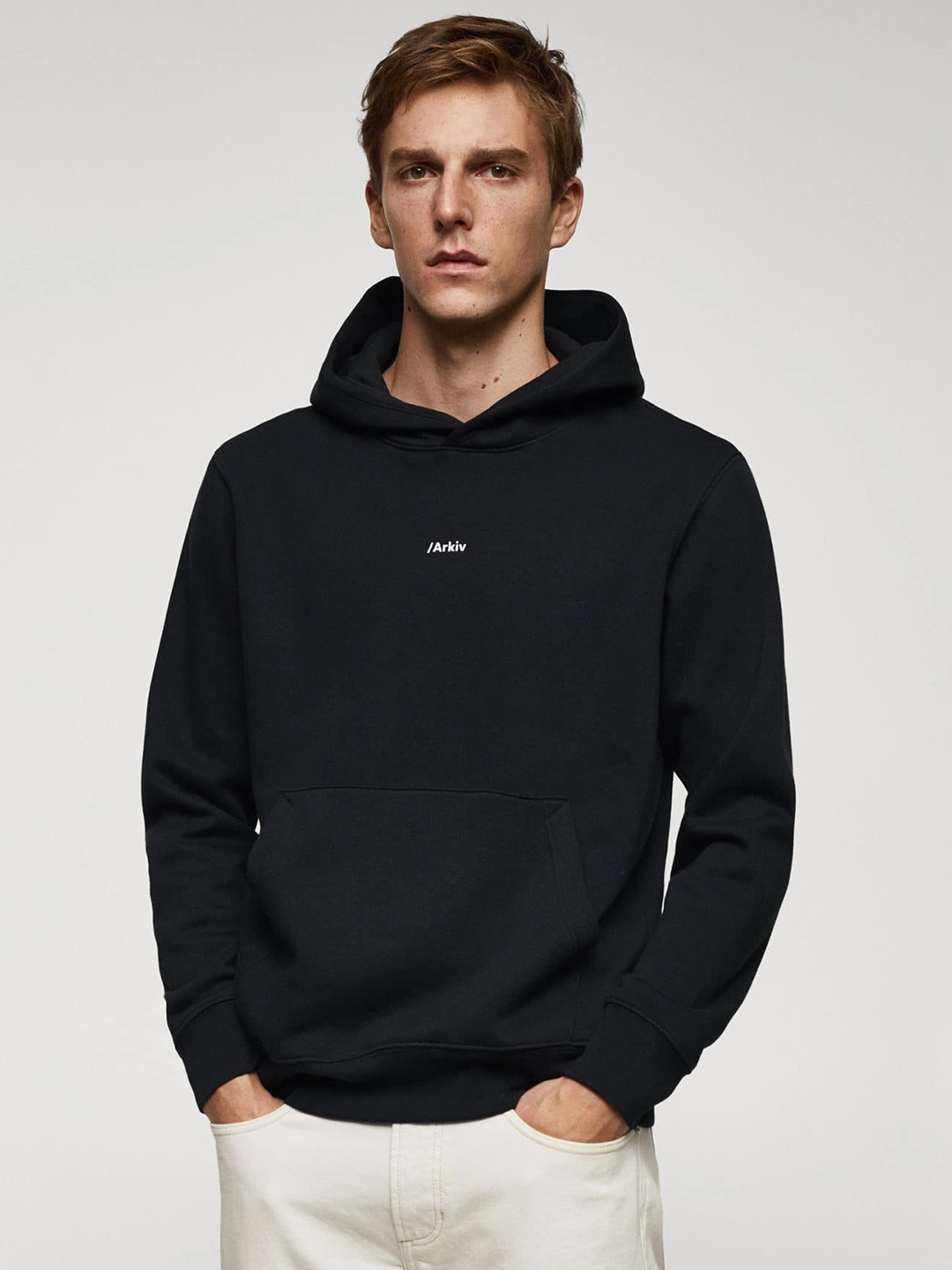 

MANGO MAN Hooded Sweatshirt, Black