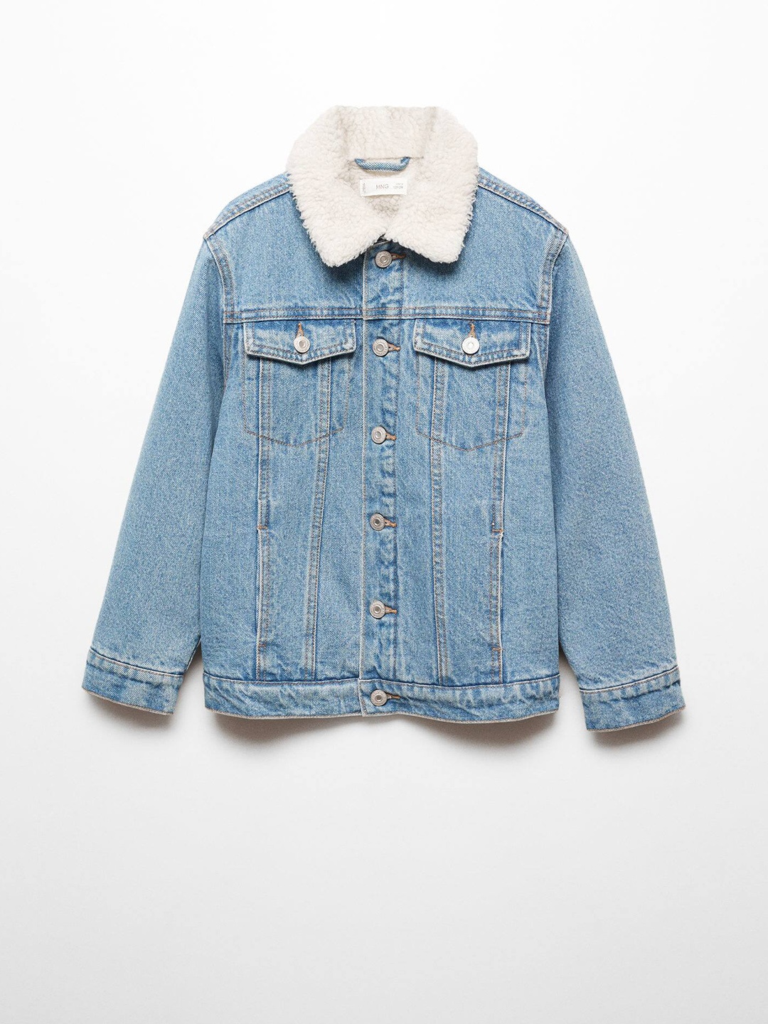 

Mango Kids Boys Pure Cotton Denim Jacket, Blue