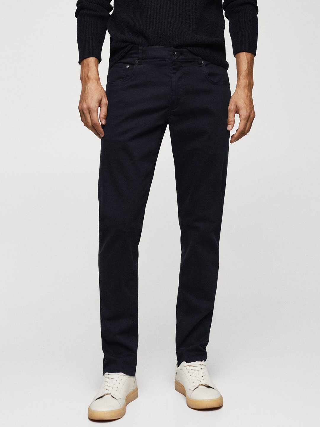 

MANGO MAN Slim Fit Trousers, Navy blue