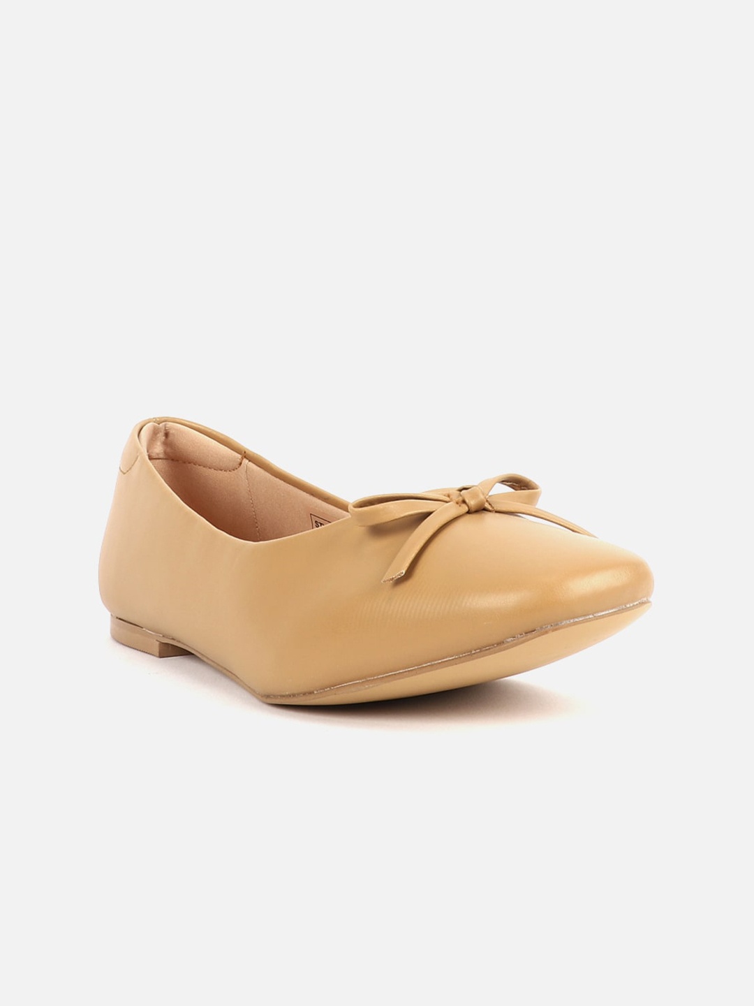 

Carlton London Bow Detail Round Toe Ballerinas, Beige