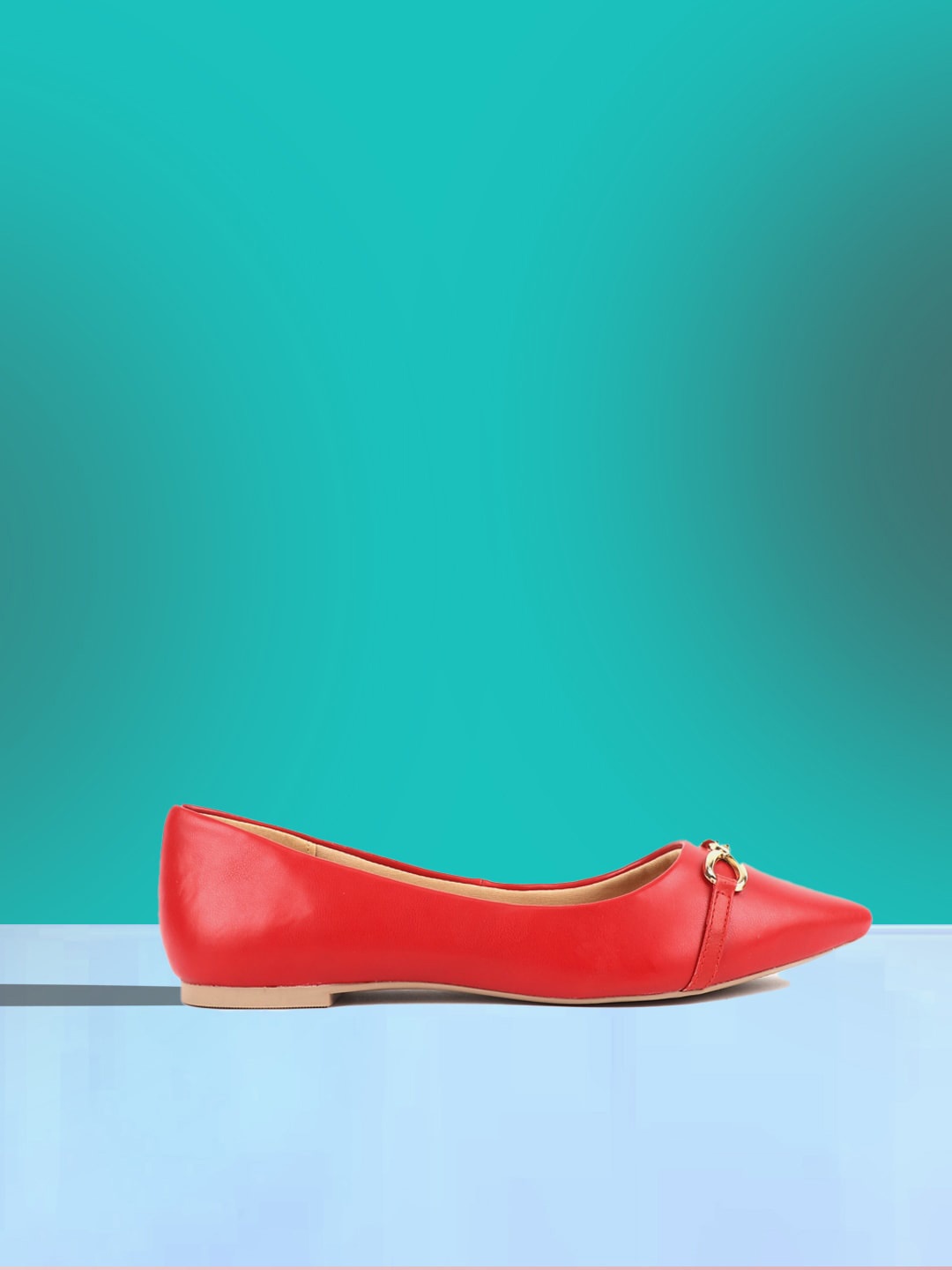 

Carlton London Pointed Toe Slip-On Ballerinas, Red