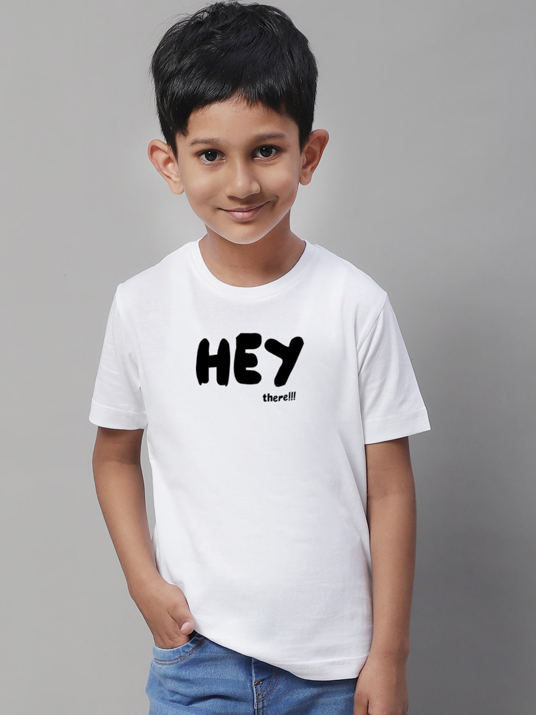 

Friskers Boys Typography Printed Pure Cotton T-shirt, White