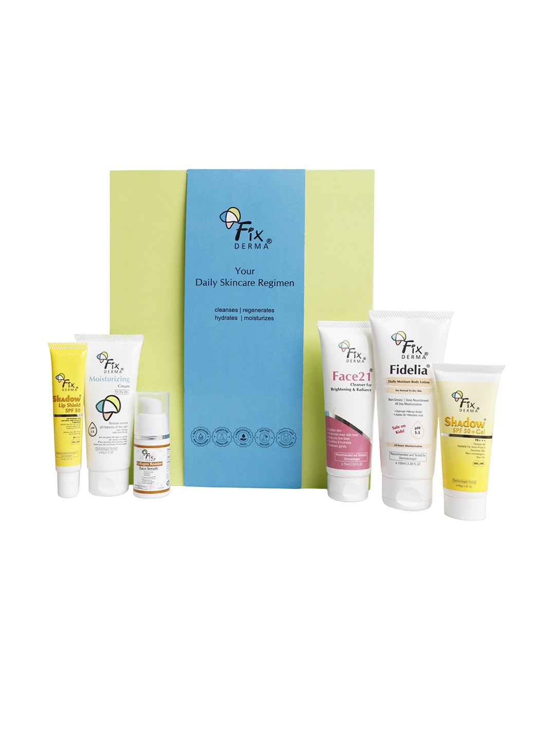 

FIXDERMA Daily Skincare Regimen Kit, White