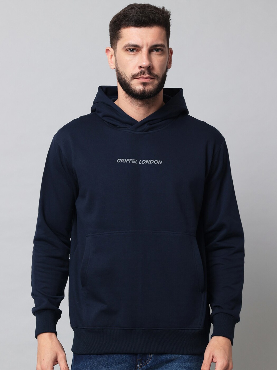 

GRIFFEL Hooded Fleece Pullover, Navy blue