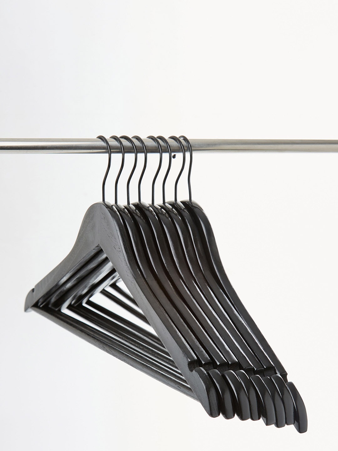 

Home Centre Pacific Winston Black 8 Pieces Wooden Hangers