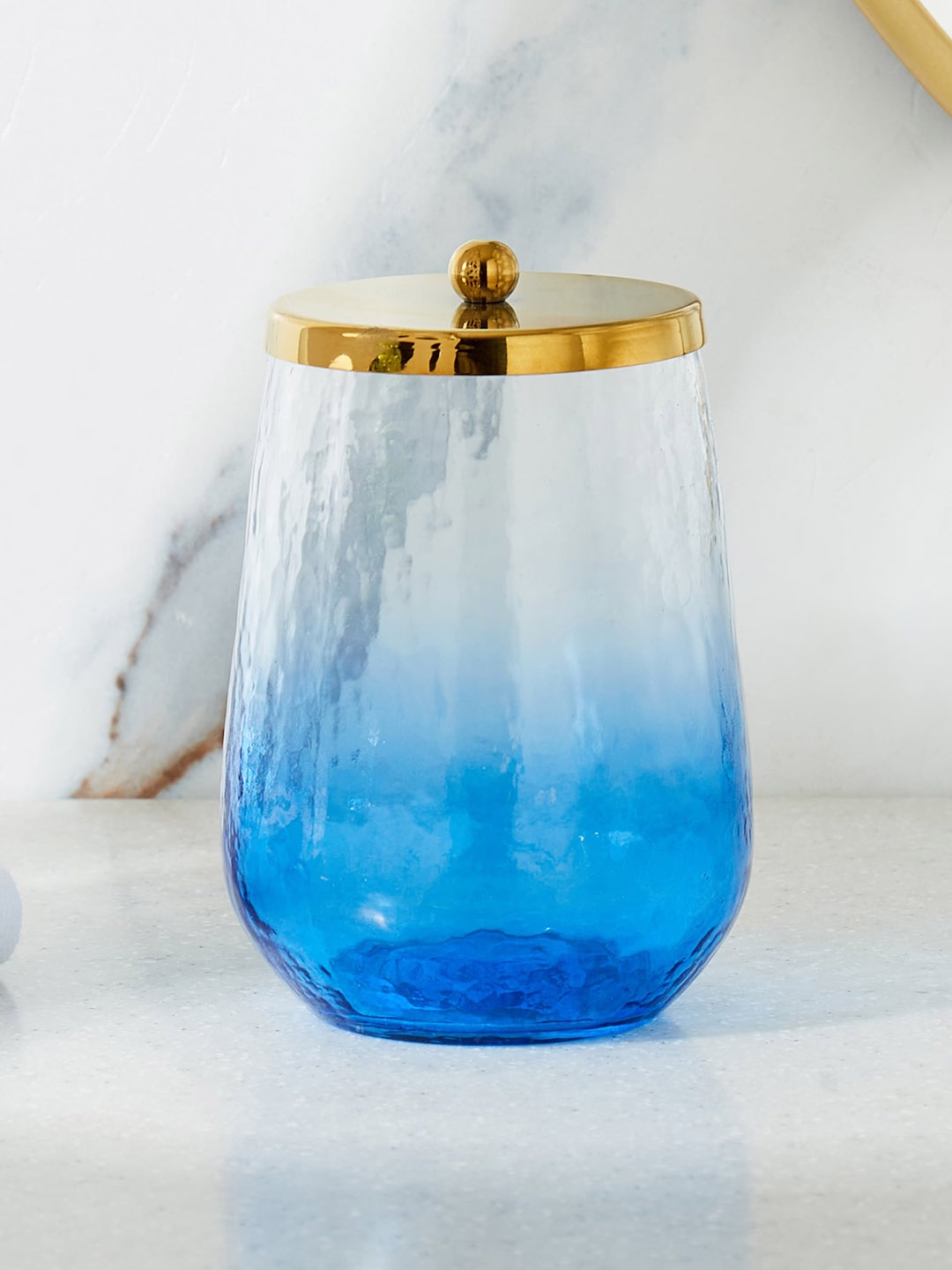 

Home Centre Nova Santorini Moher Blue Glass Cotton Box