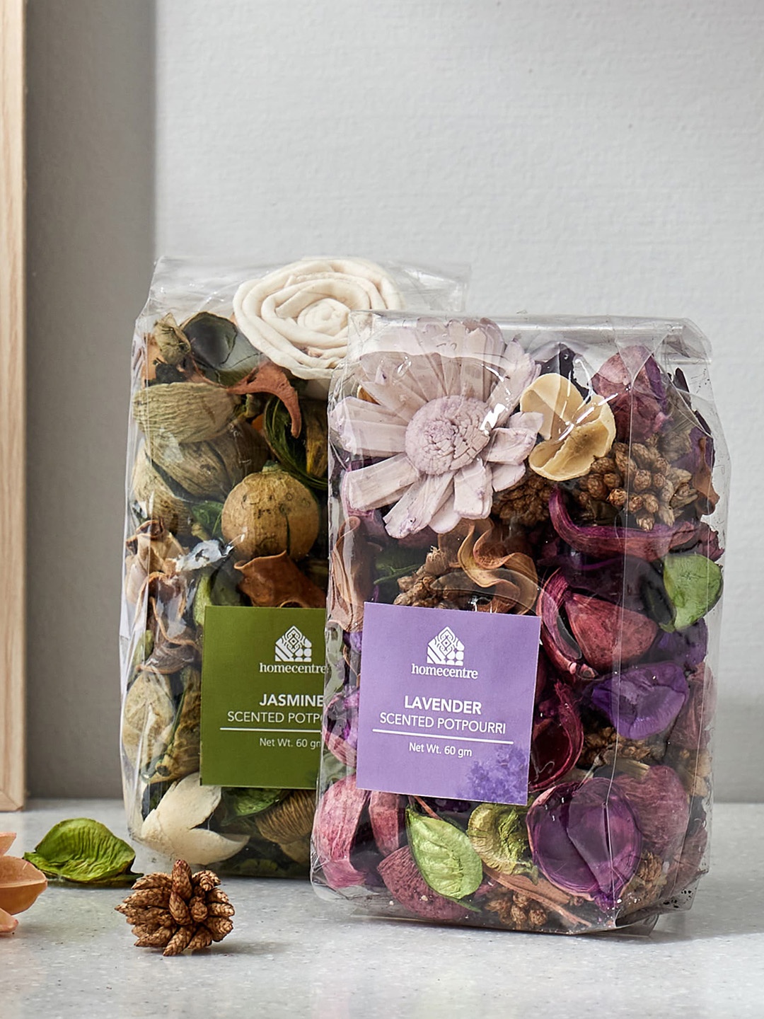 

Home Centre Blossom Lavender 2 Pieces Jasmine Potpourri