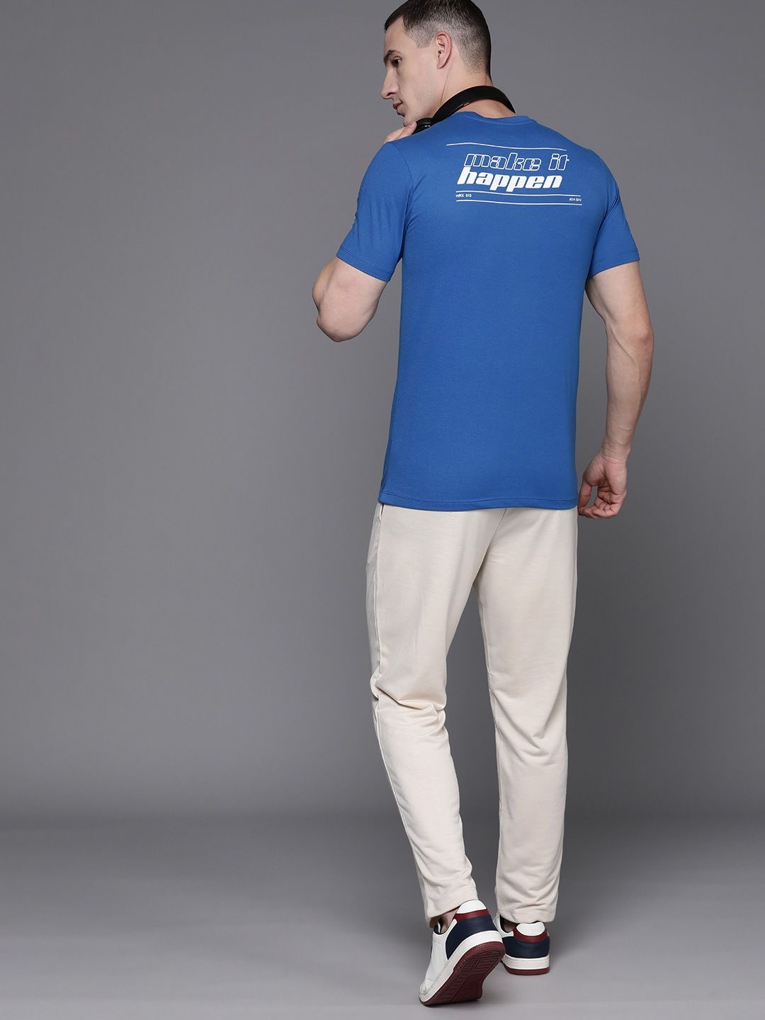 

HRX by Hrithik Roshan Typography Printed T-shirt, Blue