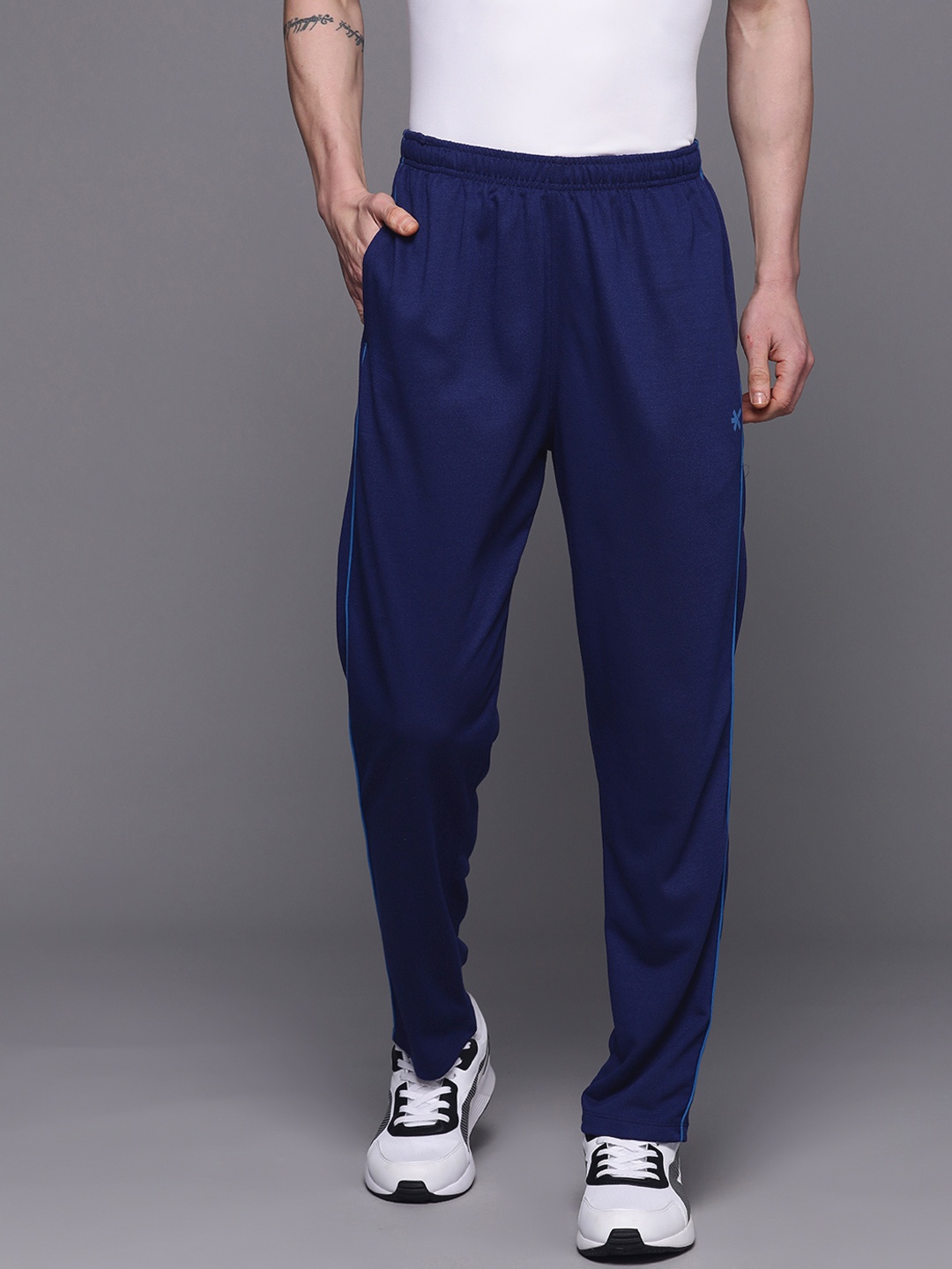 

HRX by Hrithik Roshan Men Solid Track Pants, Navy blue