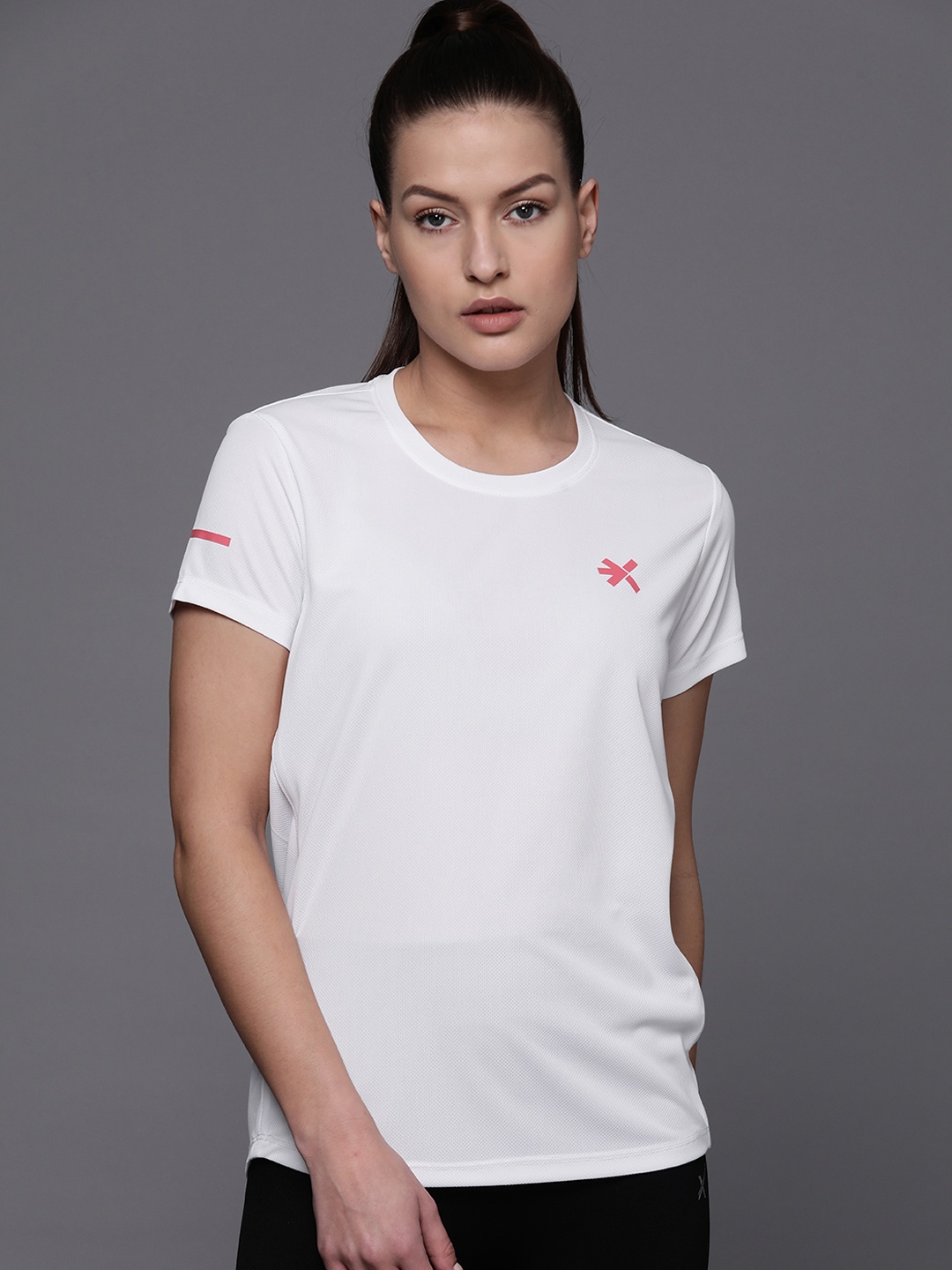

HRX by Hrithik Roshan Rapid-Dry Training T-shirt, White