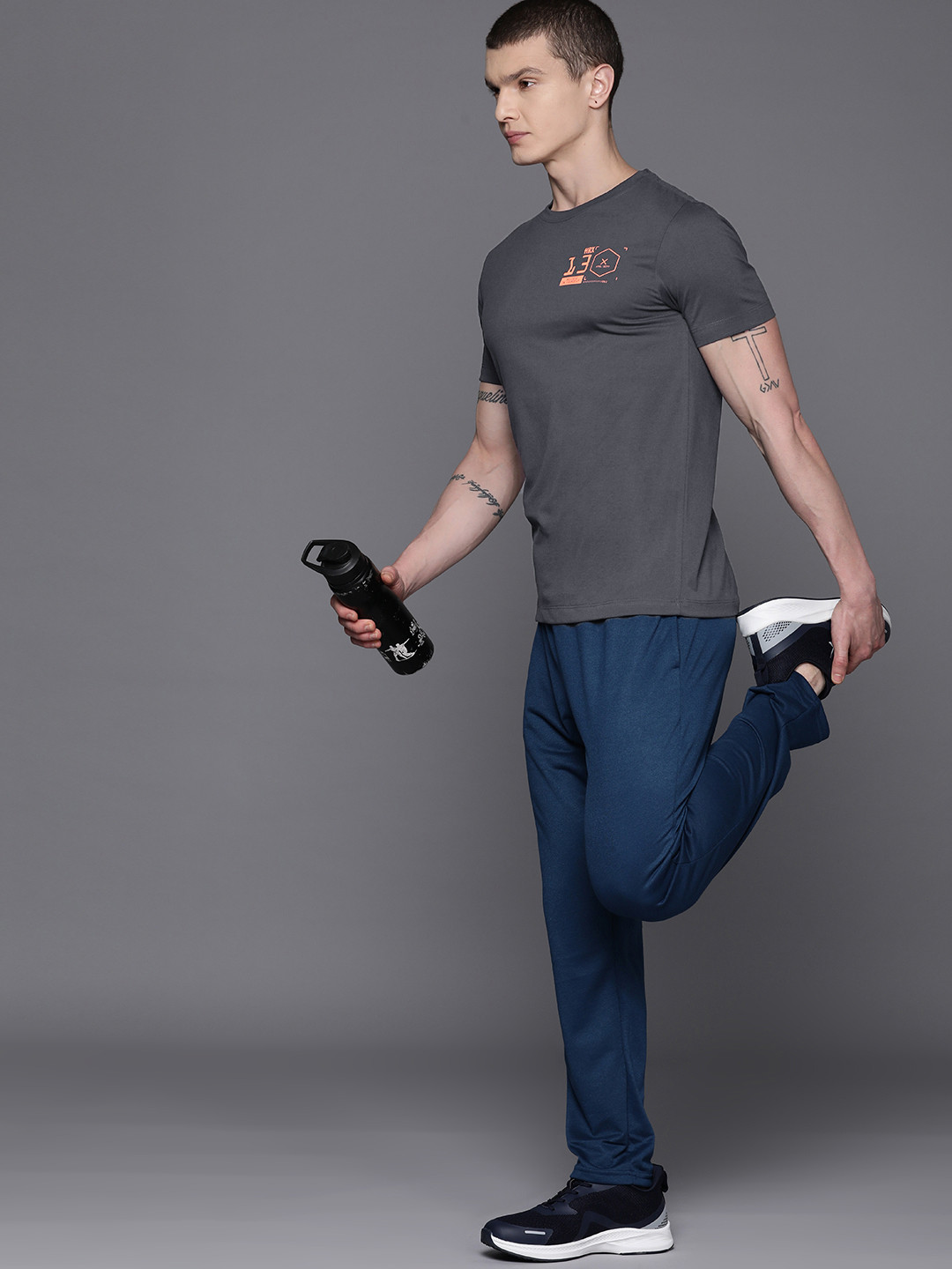 

HRX by Hrithik Roshan Regular Fit Training T-shirt, Grey