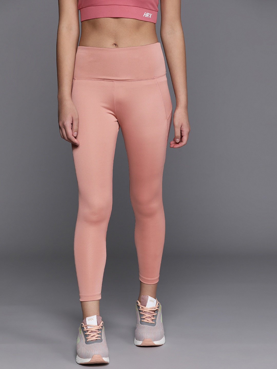 

HRX by Hrithik Roshan Women Rapid-Dry Running Tights, Rose