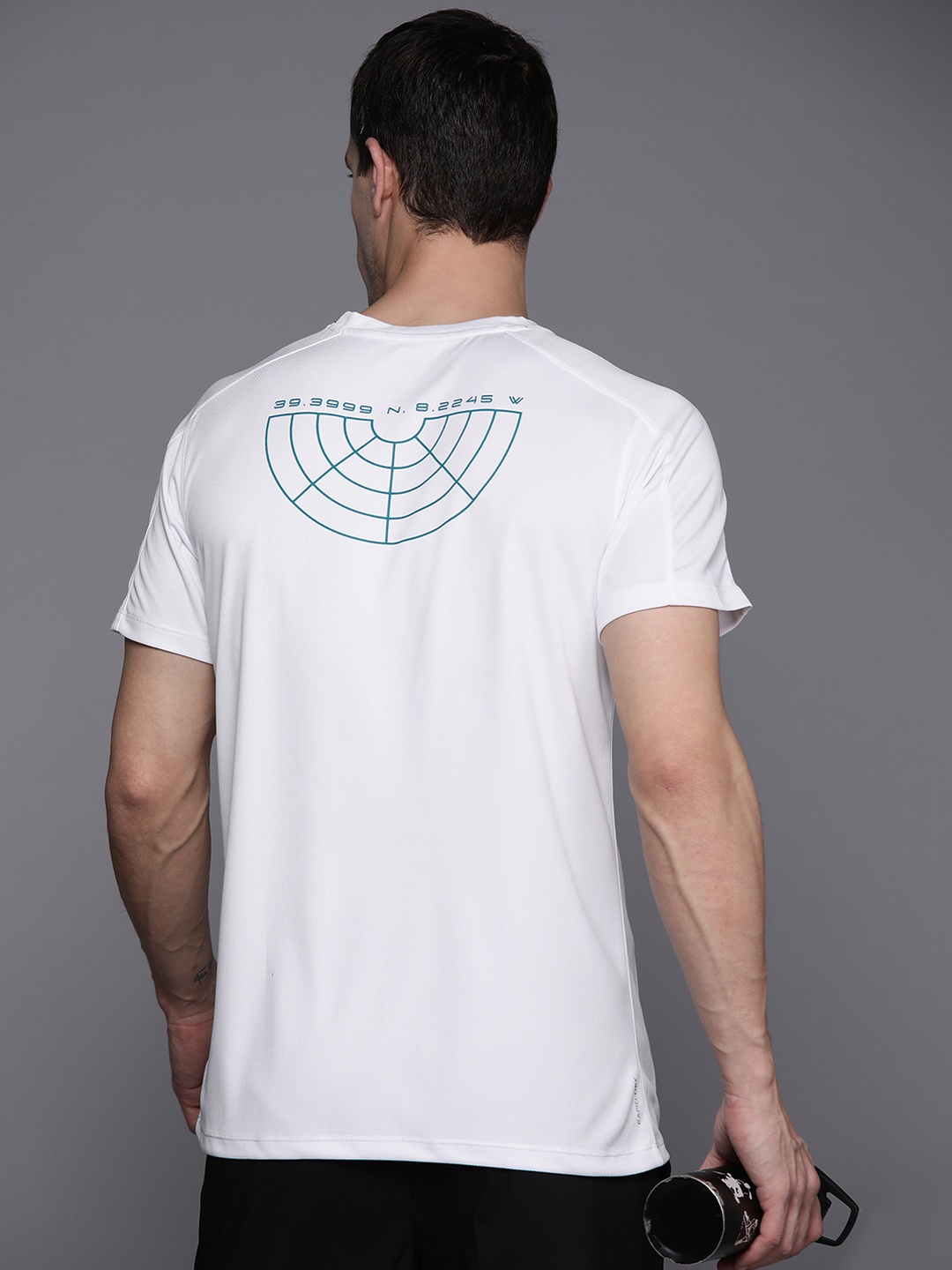 

HRX by Hrithik Roshan Graphic Printed Rapid-Dry Running T-shirt, White