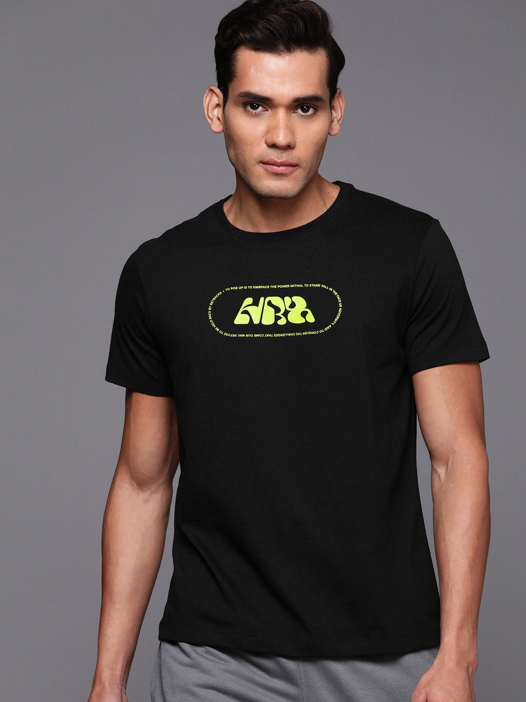 

HRX by Hrithik Roshan Printed Lifestyle T-shirt, Black