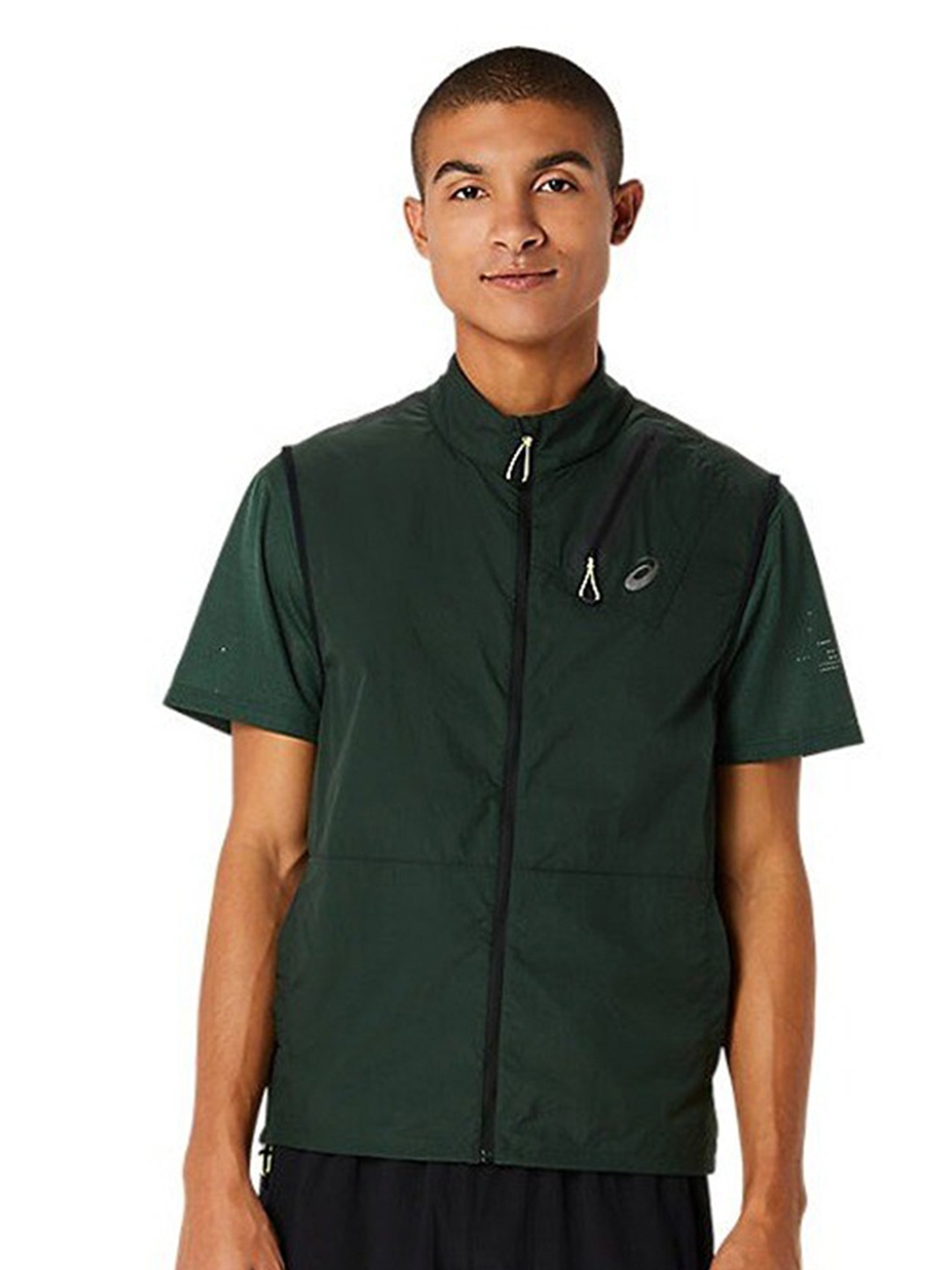 

ASICS Metarun Packable Sleeveless Outwear Vest, Green