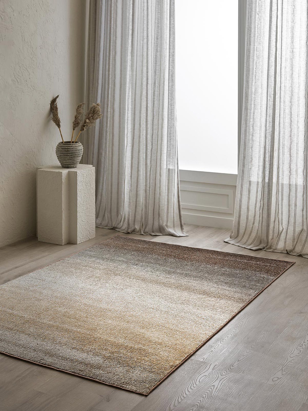 

DDecor Brown Woven Design Floor Carpet