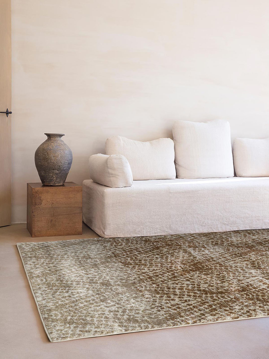 

DDecor Brown Abstract Woven Design Floor Carpet