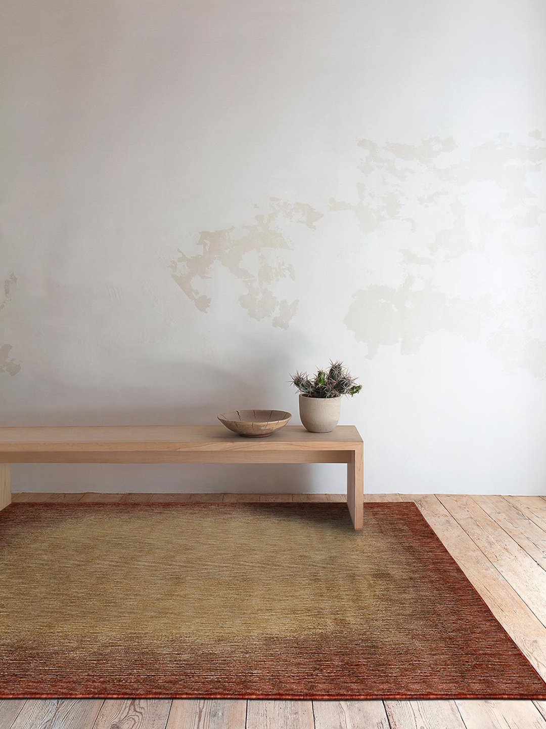 

DDecor Orange & Beige Woven Design Floor Carpet