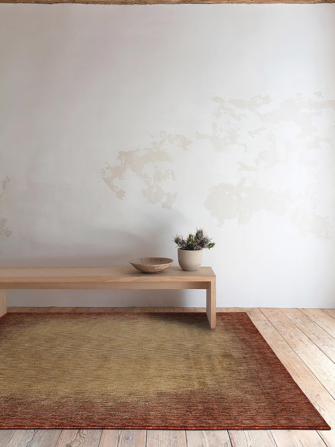 

DDecor Orange Coloured & Beige Abstract Self Design Floor Carpet