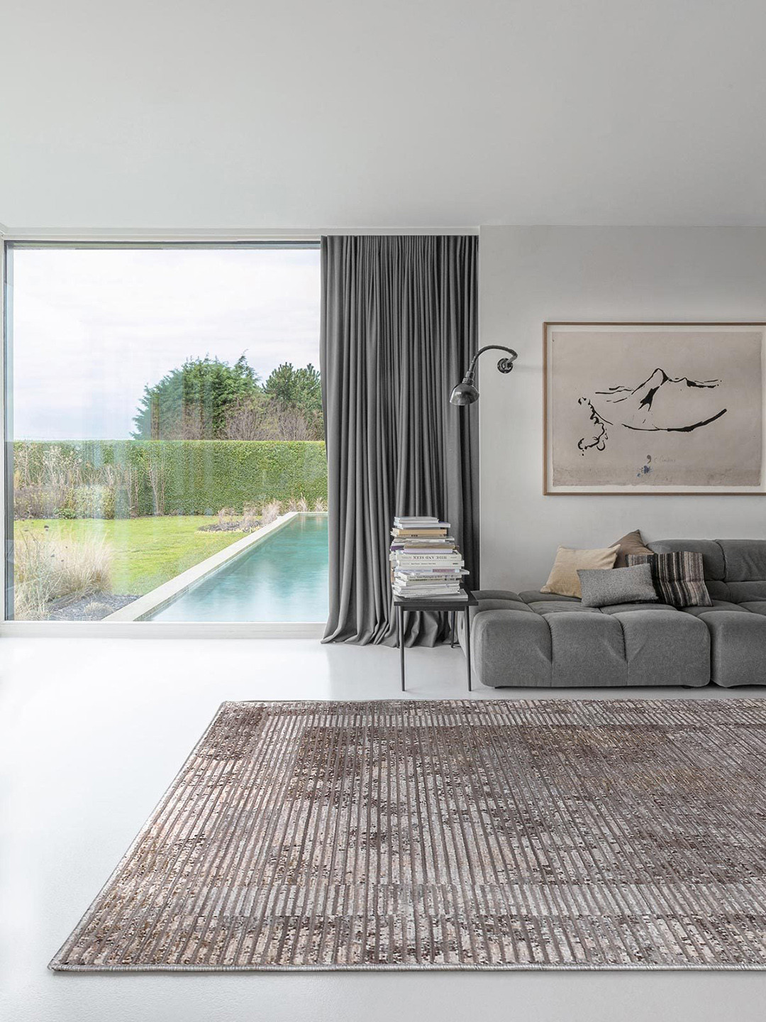 

DDecor Brown Woven Design Floor Carpet