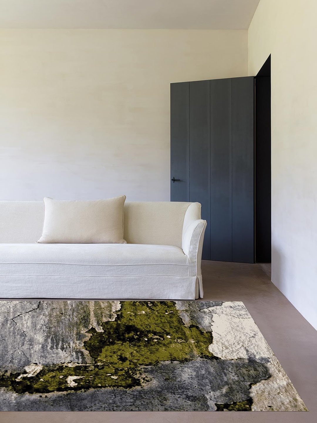 DDecor Green & Grey Woven Design Floor Carpet