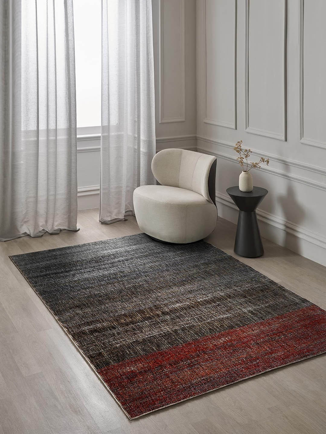 

DDecor Brown & Red Rectangular Floor Carpet