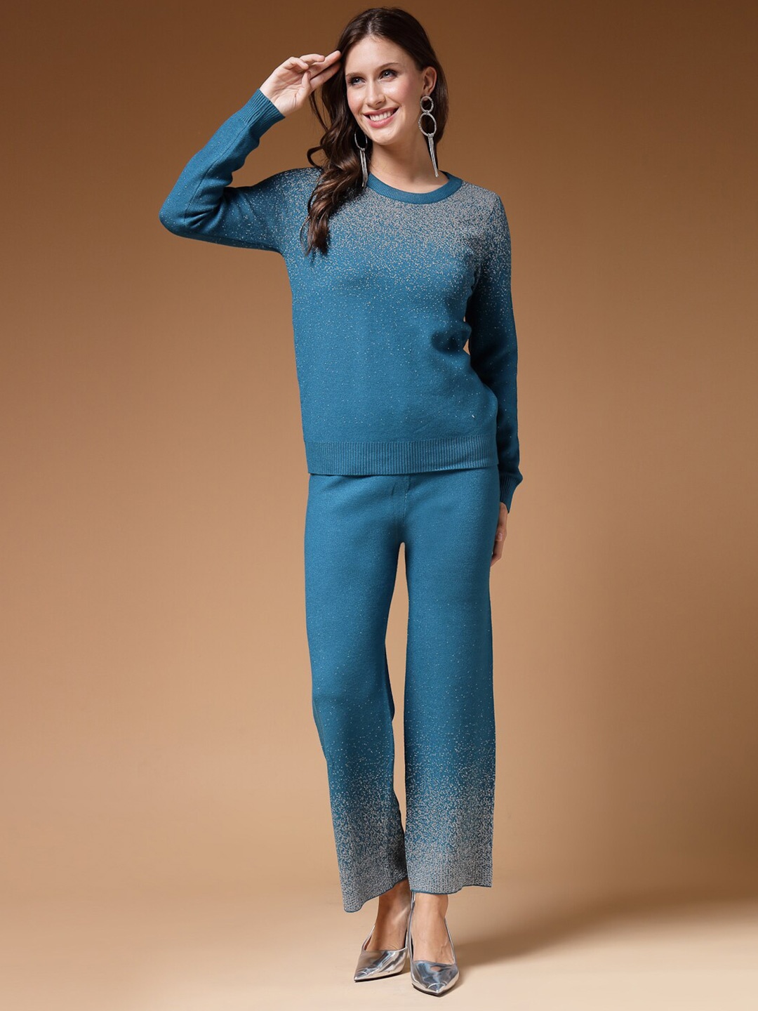 

Mafadeny Printed Sweatshirt With Trouser, Teal