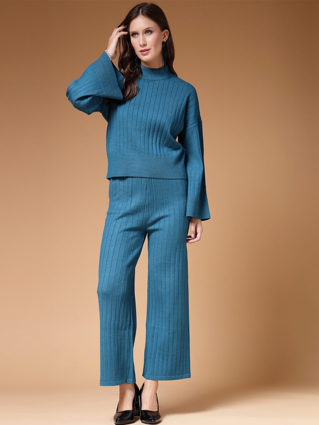 

Mafadeny Winter Striped Top & Trousers, Teal