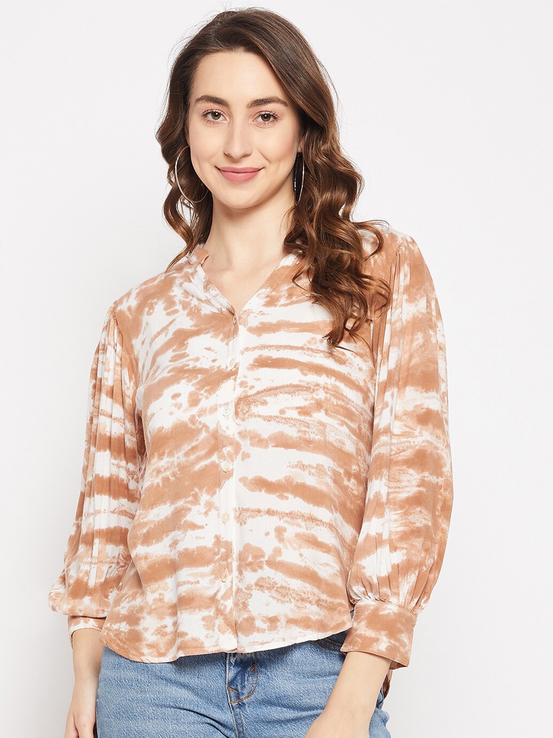 

BAESD Tie & Dye Classic Casual Shirt, White